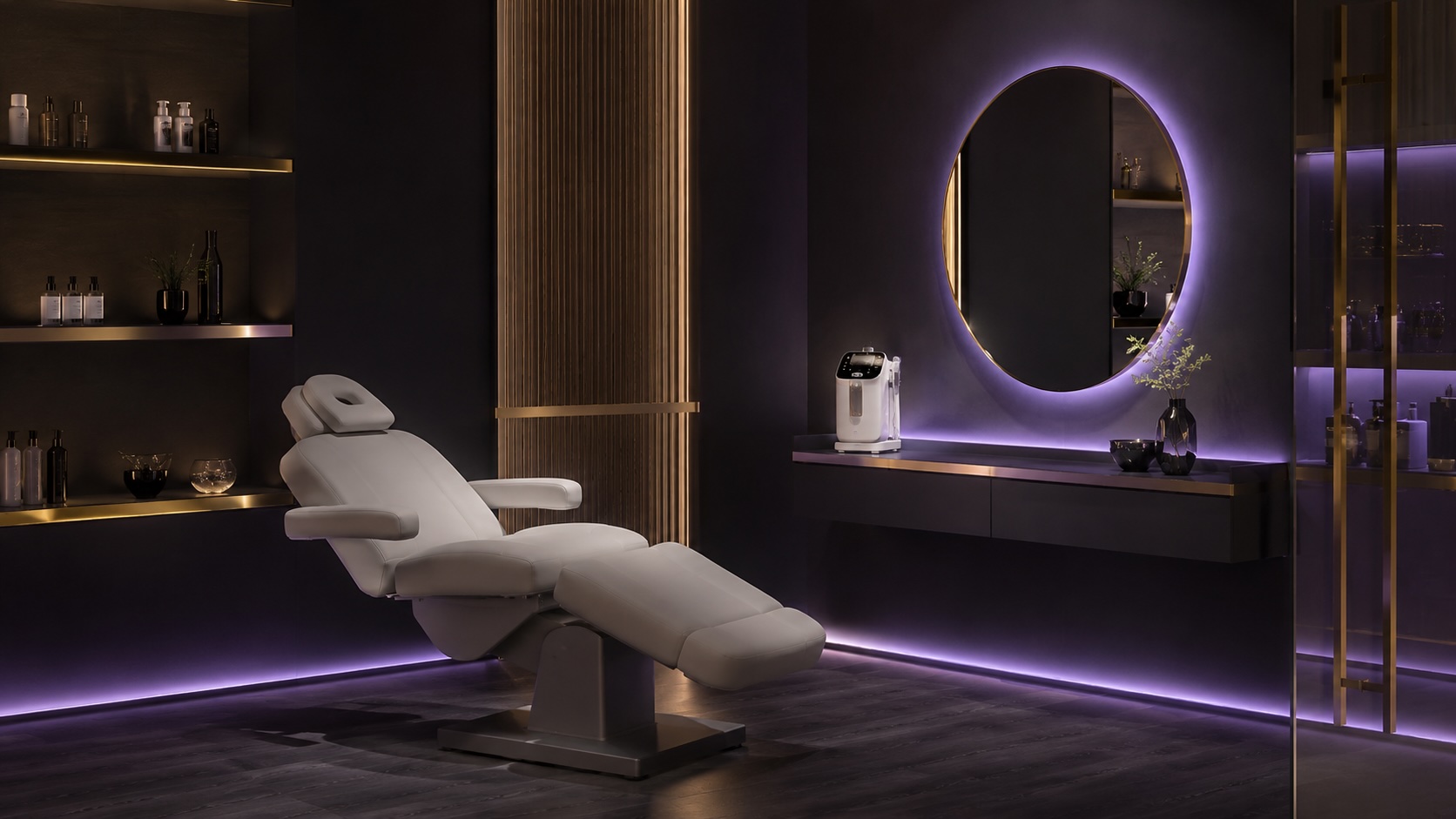Premium kliniek interior met BIOLUNA-behandelapparaat